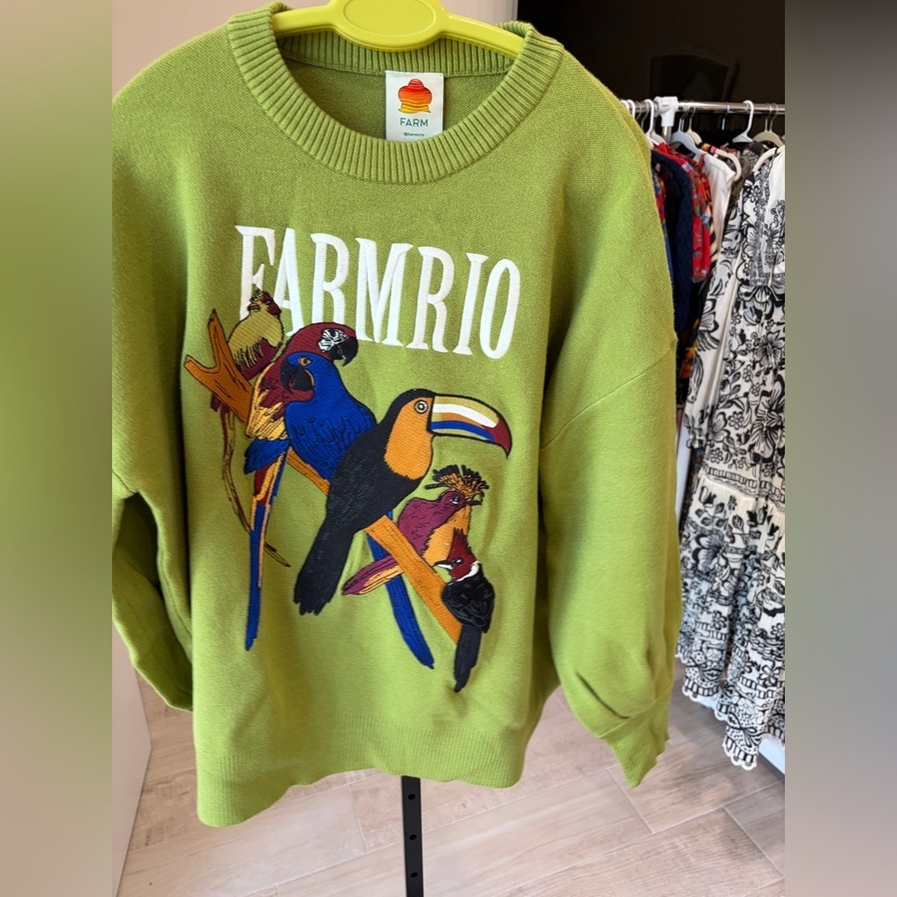 Farm Rio: Green Nature Lovers Embroidered
Sweater - Picture 2 of 11